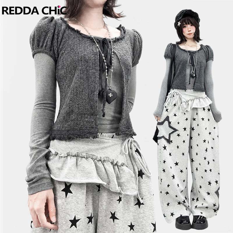 REDDACHiC เสื้อคาร์ดิแกนแขนพอง - Shirts บทวิจารณ์และราคา