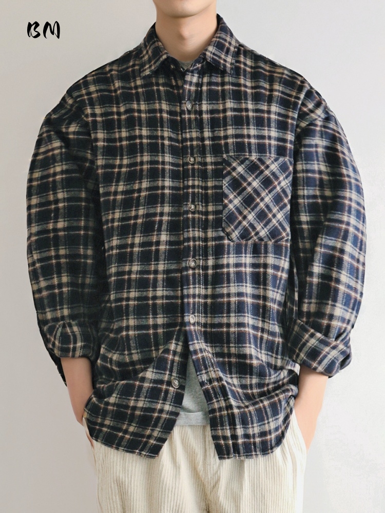 ‌ ญี่ปุ่นวินเทจเฮฟวี่เวทเสื้อเ - Flannel Plaid Shirt Heavy Weight บทวิจารณ์และราคา