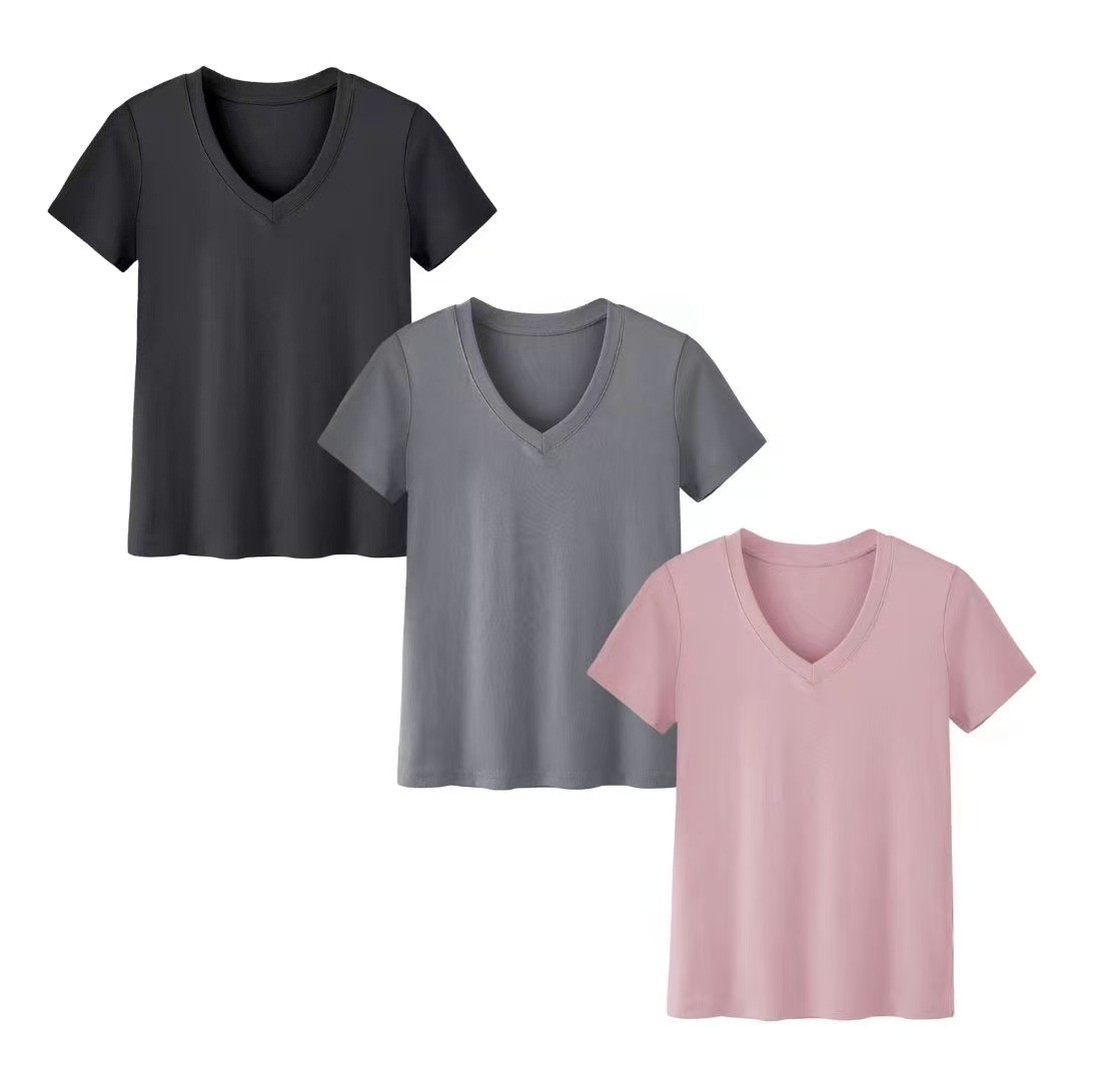ชุดเสื้อคอกลมแขนสั้น ความยาวปก - T-Shirts บทวิจารณ์และราคา