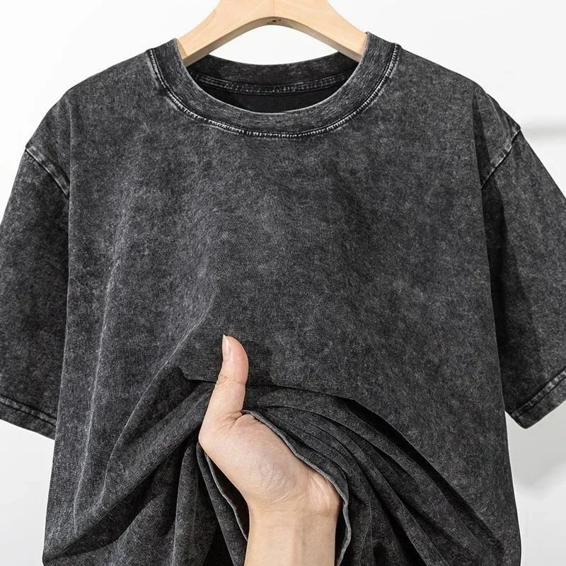 เสื้อยืดวินเทจสำหรับคนชอบออกกำ - Acid Wash Vintage Graphic T Shirt บทวิจารณ์และราคา